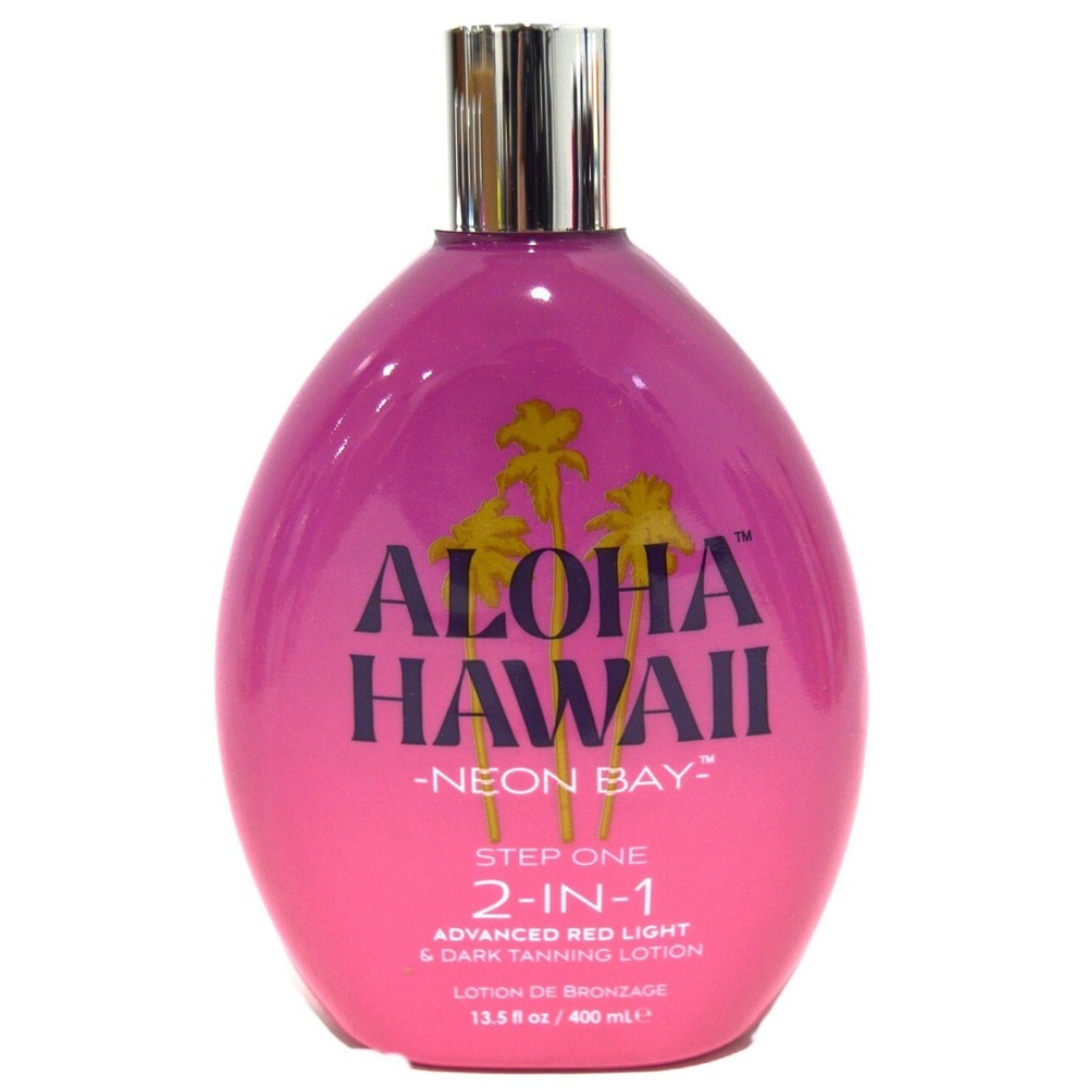 Aloha Hawaii Neon Bay 2-in-1 Advanced Red Light & Dark Tanning Lotion 13.5oz